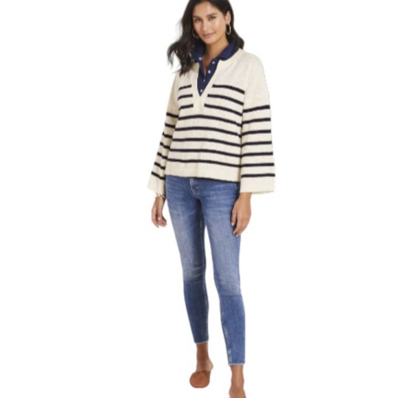 Vineyard Vines Sweaters - NWT Vineyard Vines Striped Split Neck Sweater - Sz. S (4-6)